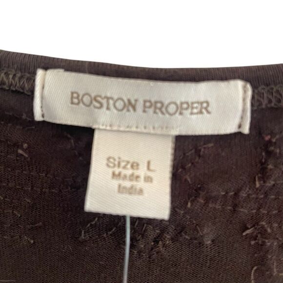 New Boston Proper Sequin 3/4 Sleeve Tunic Top Women’s Sz Large Native American - Picture 3 of 6